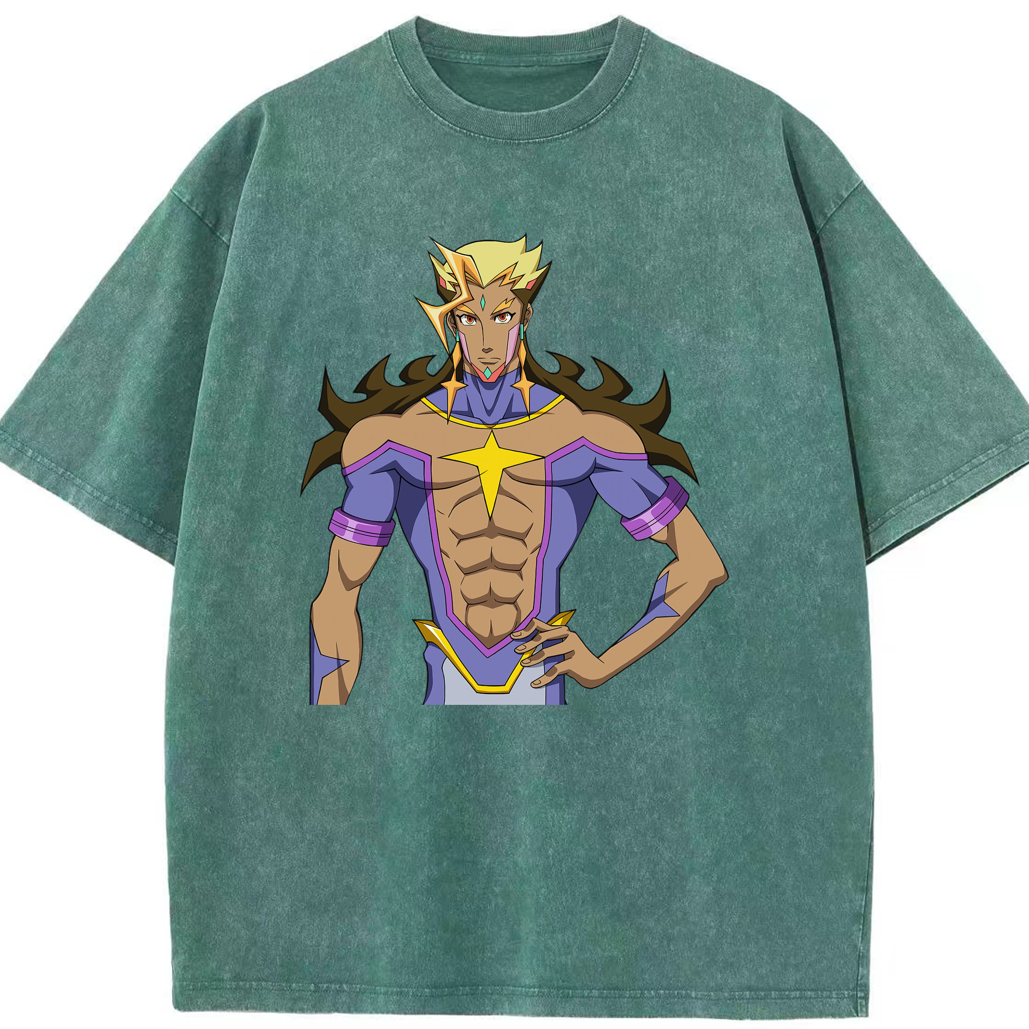 （画像用） 遊☆戯☆王 Yu-Gi-Oh! 綿100% ヴィンテージ風 半袖Tシャツ（フロントプリント）